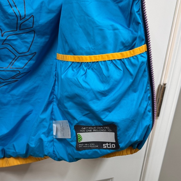 Stio Yellow and Blue Kids Puffer Jacket - Picture 2 of 9